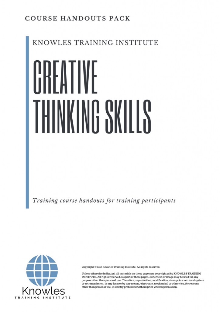 Creative Thinking Skills Course in Denmark Handouts