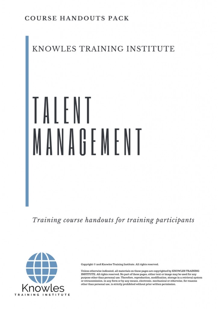 Talent Management Training Course in Denmark Handouts