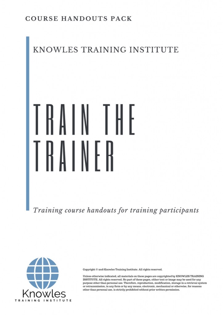 Train The Trainer Course in Denmark Handouts